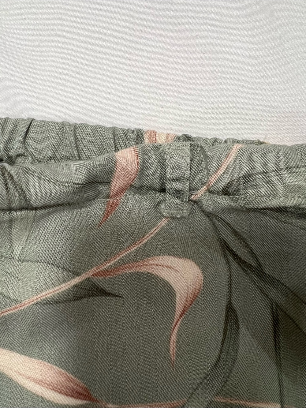 Jaclyn Smith Sport Floral Drawstring Pants Sage Green Lily Print Size XL - Picture 12 of 16